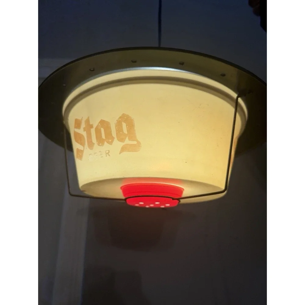 Vintage Stag Beer Hanging Light Lamp D.P. Products St Louis Advertising Works